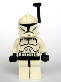 LEGO Minifigure -- Clone Trooper Clone Wars with Black Helmet Antenna-Star Wars / Star Wars Clone Wars -- SW0200a -- Creative Brick Builders